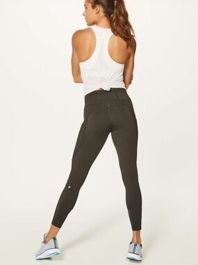 lululemon athletica Fast & Free 7/8 Tights in Dark Olive